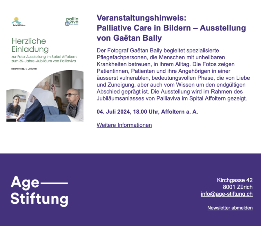 Newsletter der Age-Stiftung